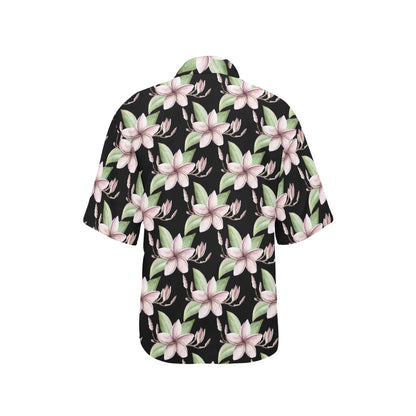 Plumeria Pattern Print Design PM02 Women's Hawaiian Shirt