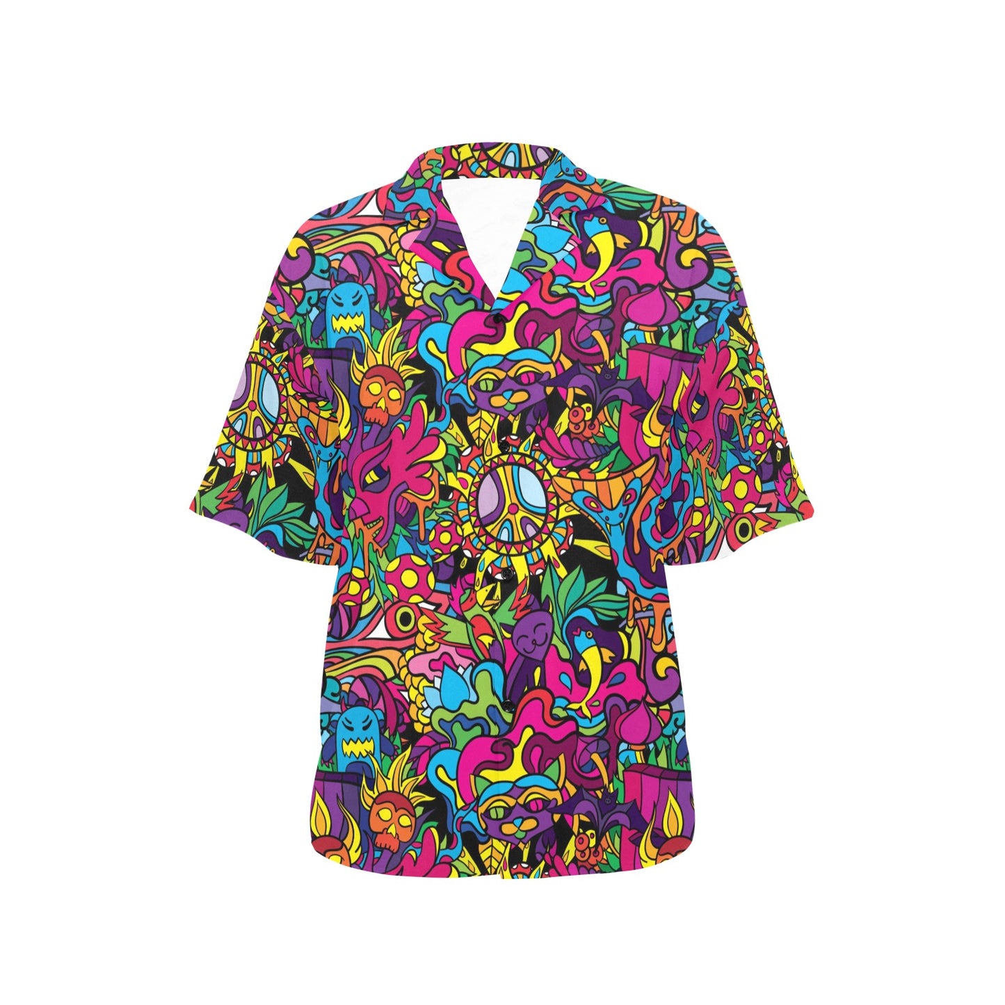 Trippy Print Design LKS304 Women's Hawaiian Shirt