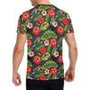 Hibiscus Red With Parrotprint Design LKS303 Men's All Over Print T-shirt