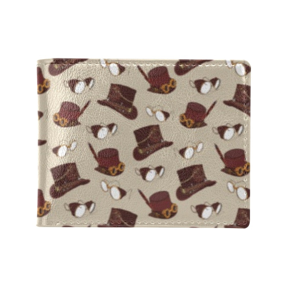 Steampunk Hat Print Design LKS301 Men's ID Card Wallet