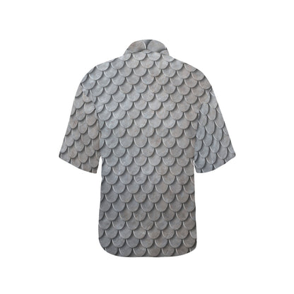Armor Scales Pattern Print Design 03 Women's Hawaiian Shirt