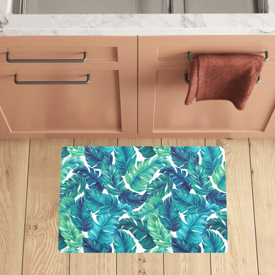 Brightness Tropical Palm Leaves Kitchen Mat