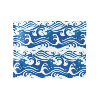 Wave Print Design LKS303 Men's ID Card Wallet