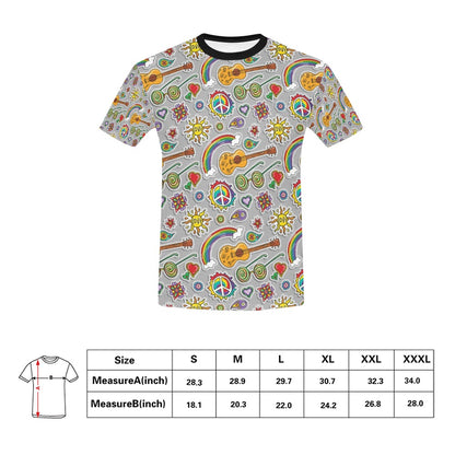 Hippie Print Design LKS306 Men's All Over Print T-shirt