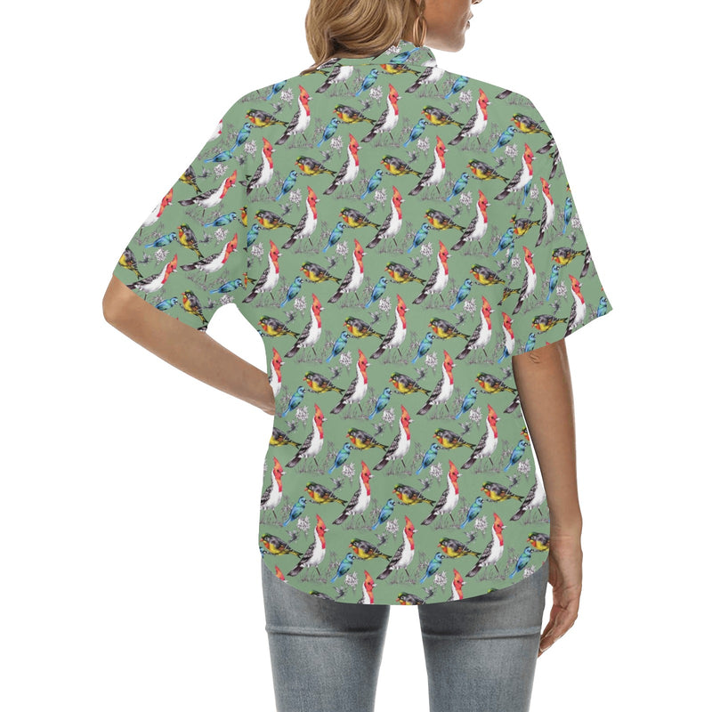 Birds Pattern Print Design 07 Women's Hawaiian Shirt