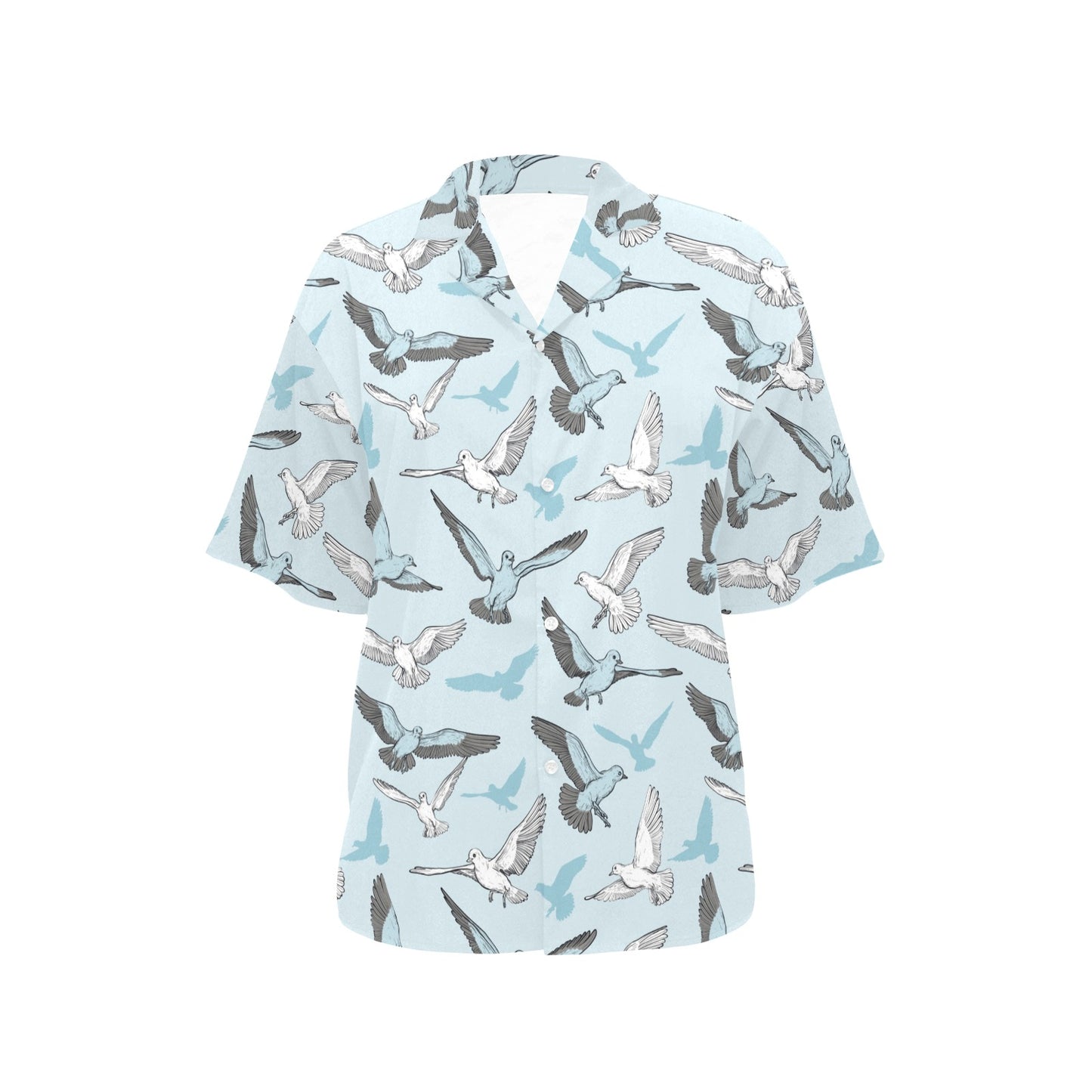 Pigeon Pattern Print Design 03 Women's Hawaiian Shirt