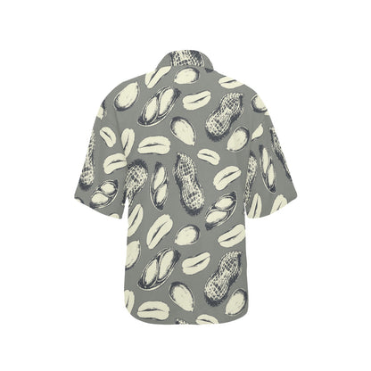 Peanut Pattern Print Design A01 Women's Hawaiian Shirt