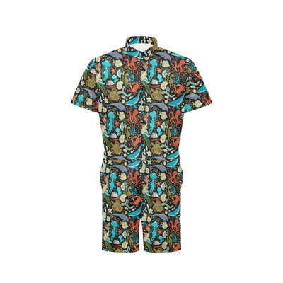 Underwater Animal Print Design LKS301 Men's Romper