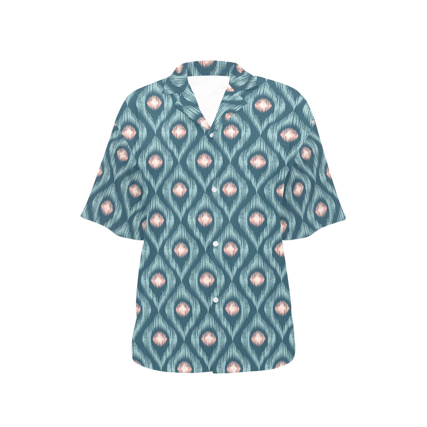 Ikat Print Design LKS402 Women's Hawaiian Shirt