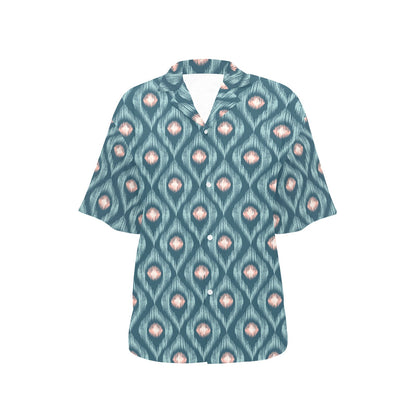 Ikat Print Design LKS402 Women's Hawaiian Shirt