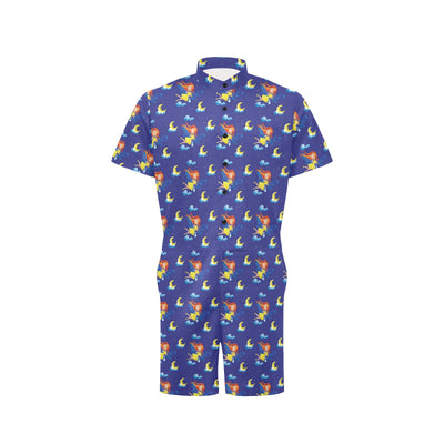 Fairy with Moon Print Pattern Men's Romper