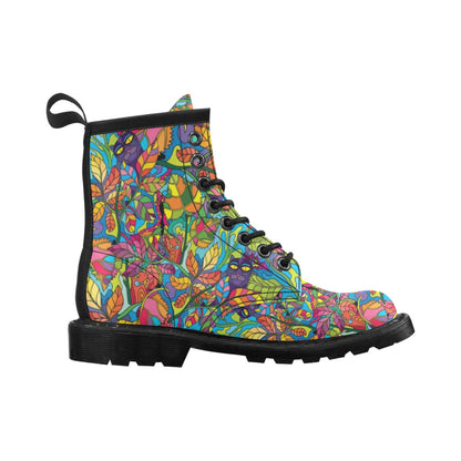 Psychedelic Trippy Flower Print Women's Boots