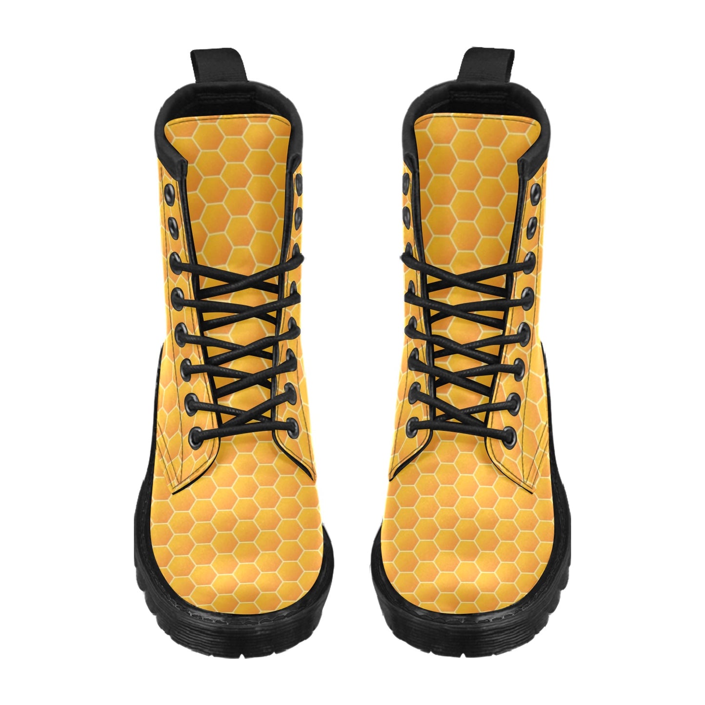 Honey Bee Honeycomb Print Design LKS3011 Women's Boots