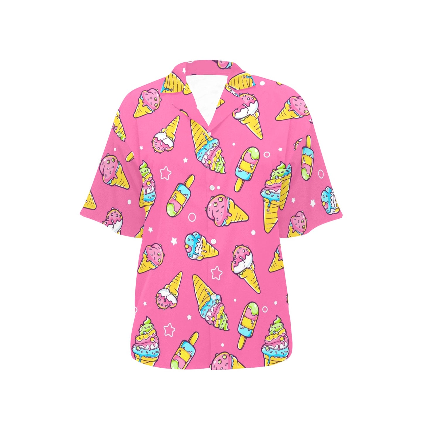 Ice Cream Pattern Print Design IC04 Women's Hawaiian Shirt