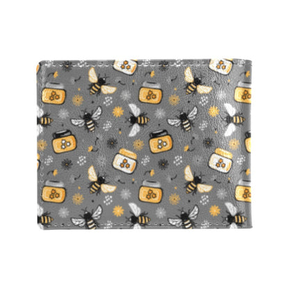 Honey Bee Print Design LKS301 Men's ID Card Wallet