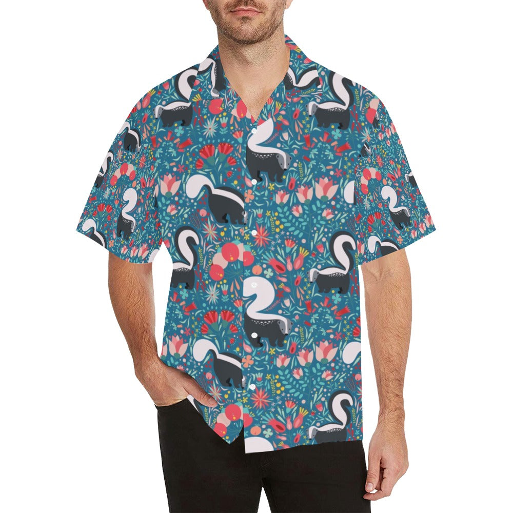 Skunk Print Design LKS302 Men's Hawaiian Shirt