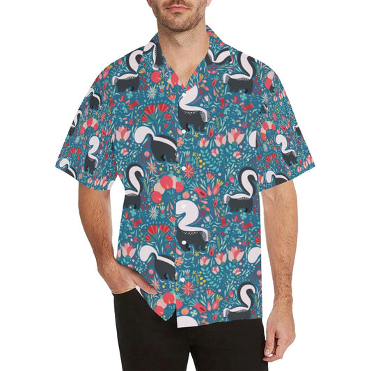 Skunk Print Design LKS302 Men's Hawaiian Shirt