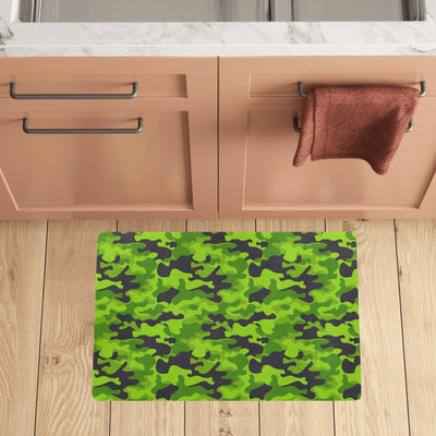 Green Kelly Camo Print Kitchen Mat