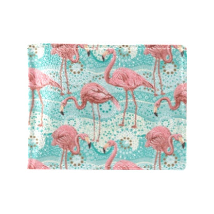 Flamingo Background Themed Print Men's ID Card Wallet