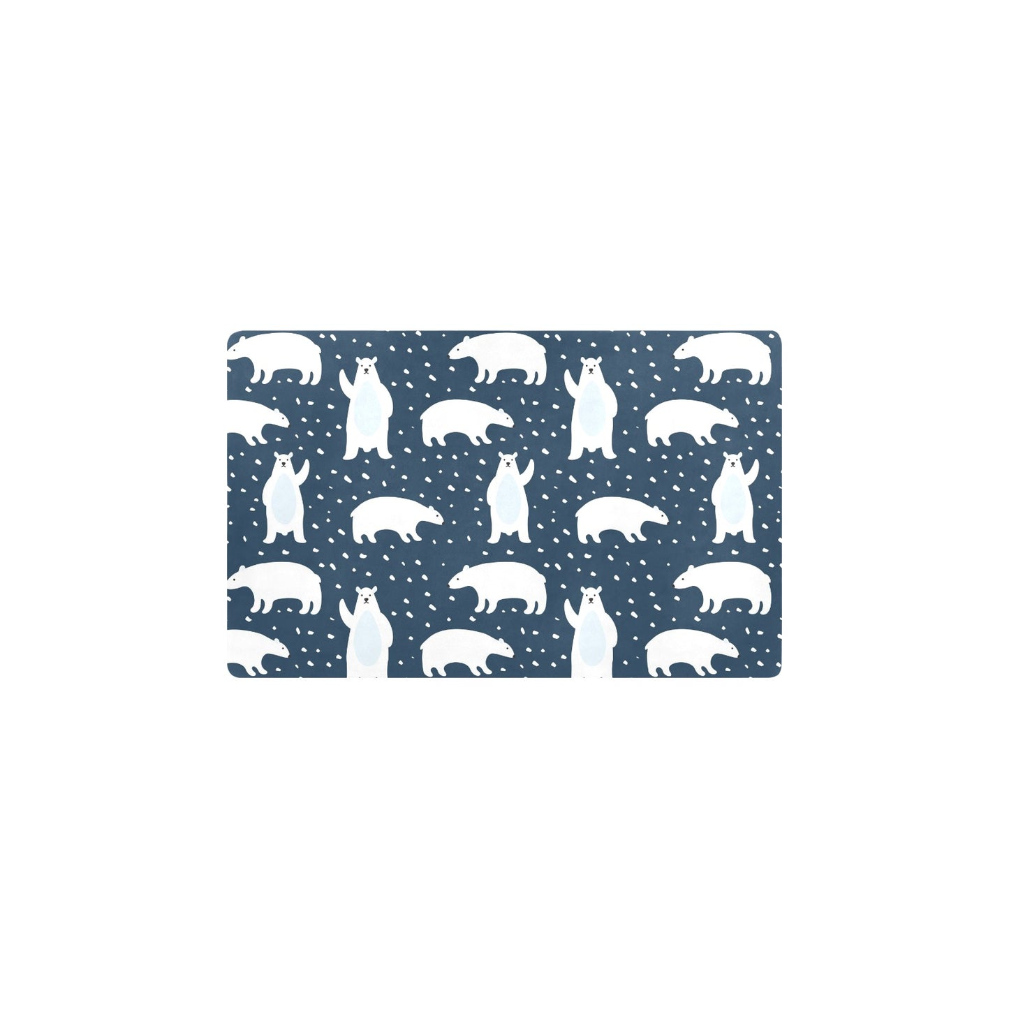 Polar Bear Pattern Print Design A02 Kitchen Mat