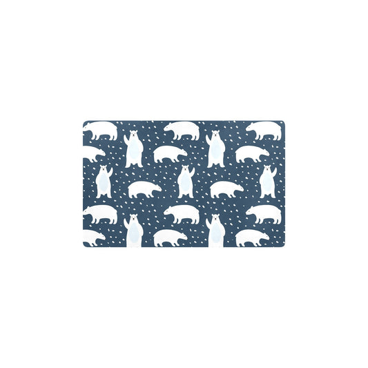 Polar Bear Pattern Print Design A02 Kitchen Mat
