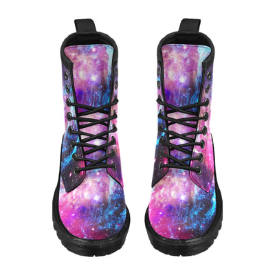 Galaxy Night Purple Space Print Women's Boots