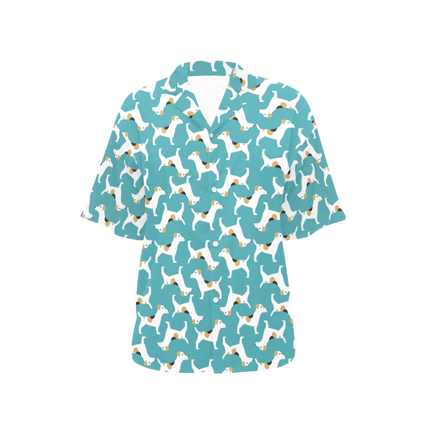 Russell Terriers Print Design LKS301 Women's Hawaiian Shirt