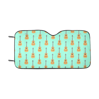 Acoustic Guitar Print Design LKS403 Car front Windshield Sun Shade