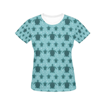 Sea Turtle Print Design LKS305 Women's  T-shirt