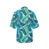 Brightness Tropical Palm Leaves Women's Hawaiian Shirt