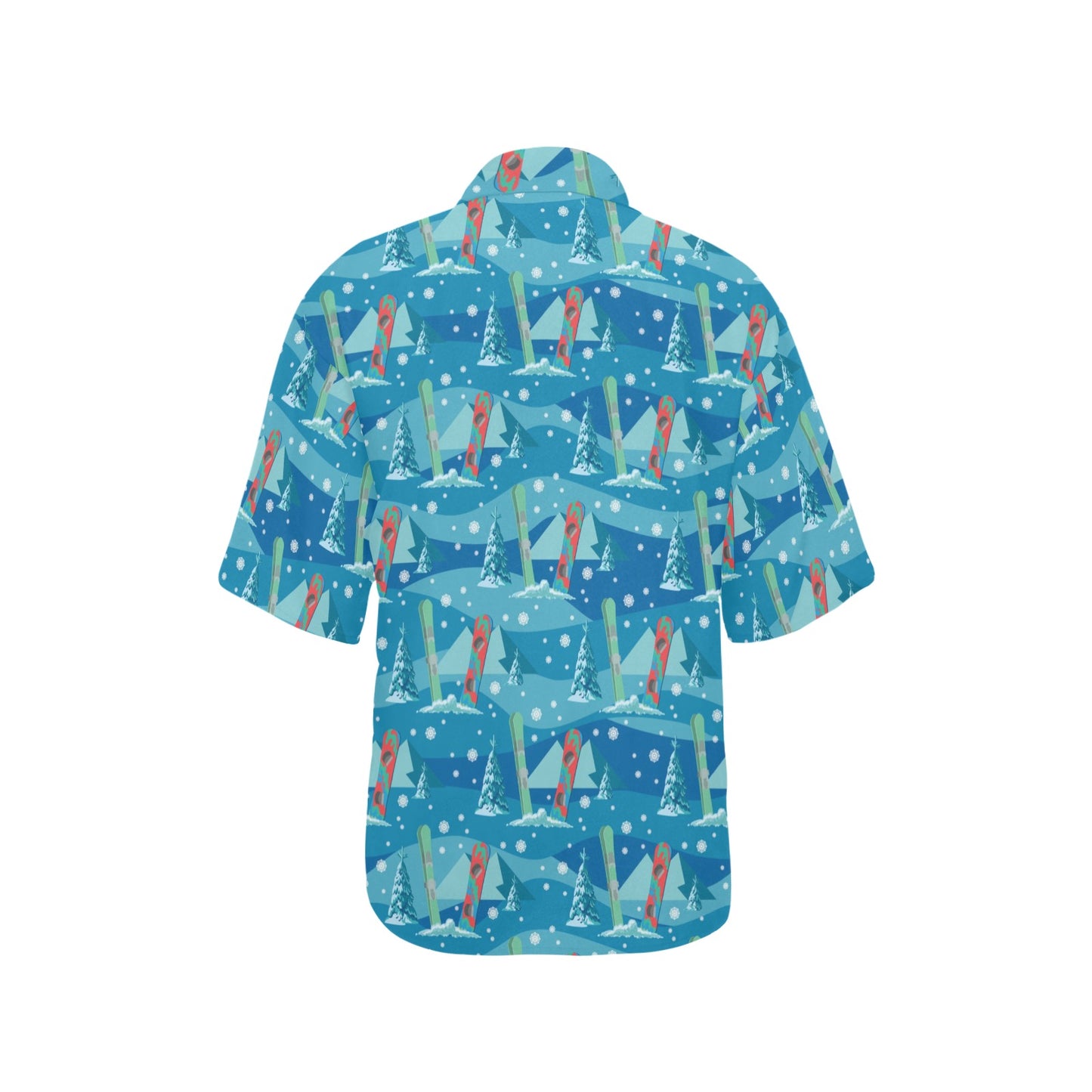 Snowboard Print Design LKS301 Women's Hawaiian Shirt