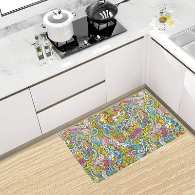 Hippie Print Design LKS301 Kitchen Mat