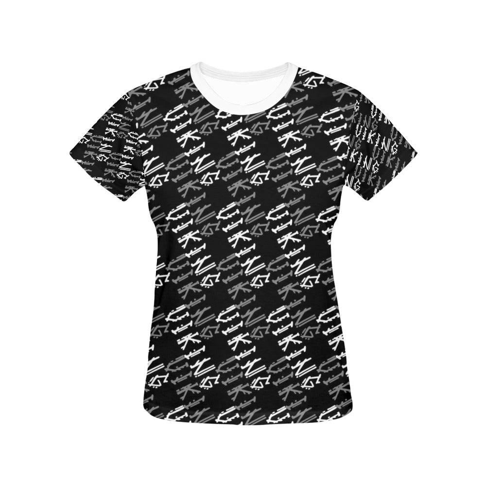 Vikings Print Design LKS306 Women's  T-shirt