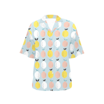 Citrus  Pattern Print Design 03 Women's Hawaiian Shirt