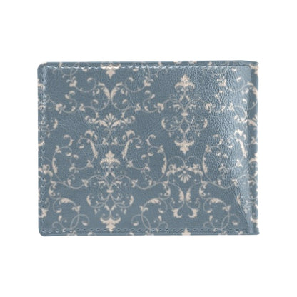 Damask Elegant Teal Print Pattern Men's ID Card Wallet