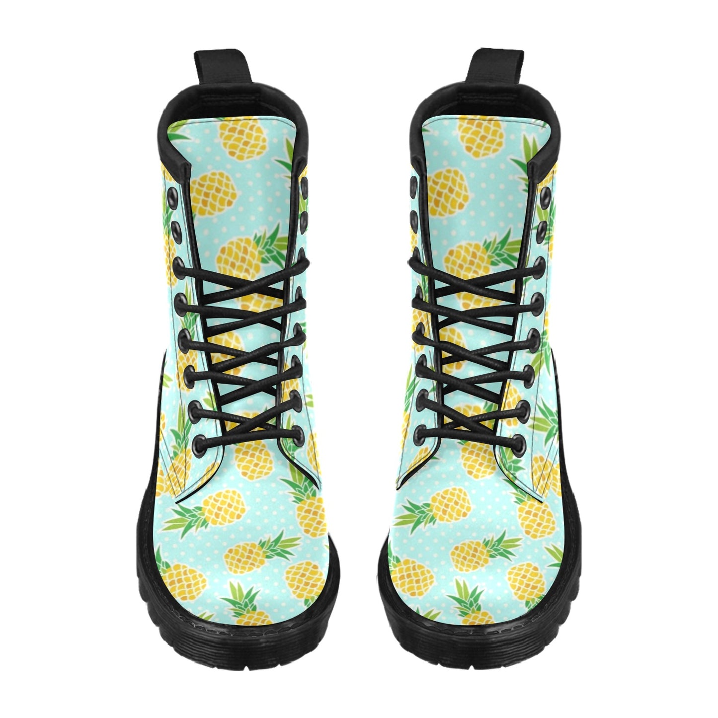 Pineapple Pattern Print Design PP01 Women's Boots