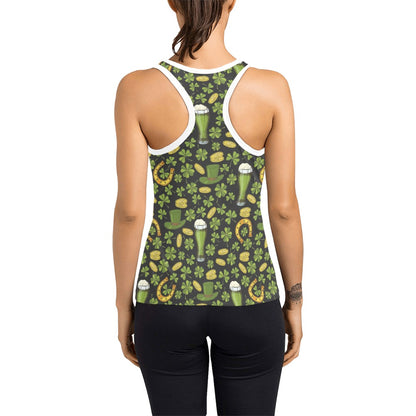 St Patricks Day Print Design LKS307 Women's Racerback Tank Top