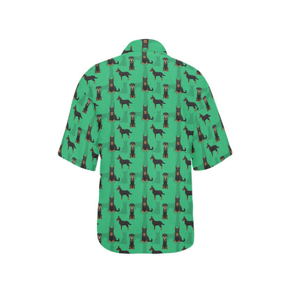 Beauceron Pattern Print Design 01 Women's Hawaiian Shirt