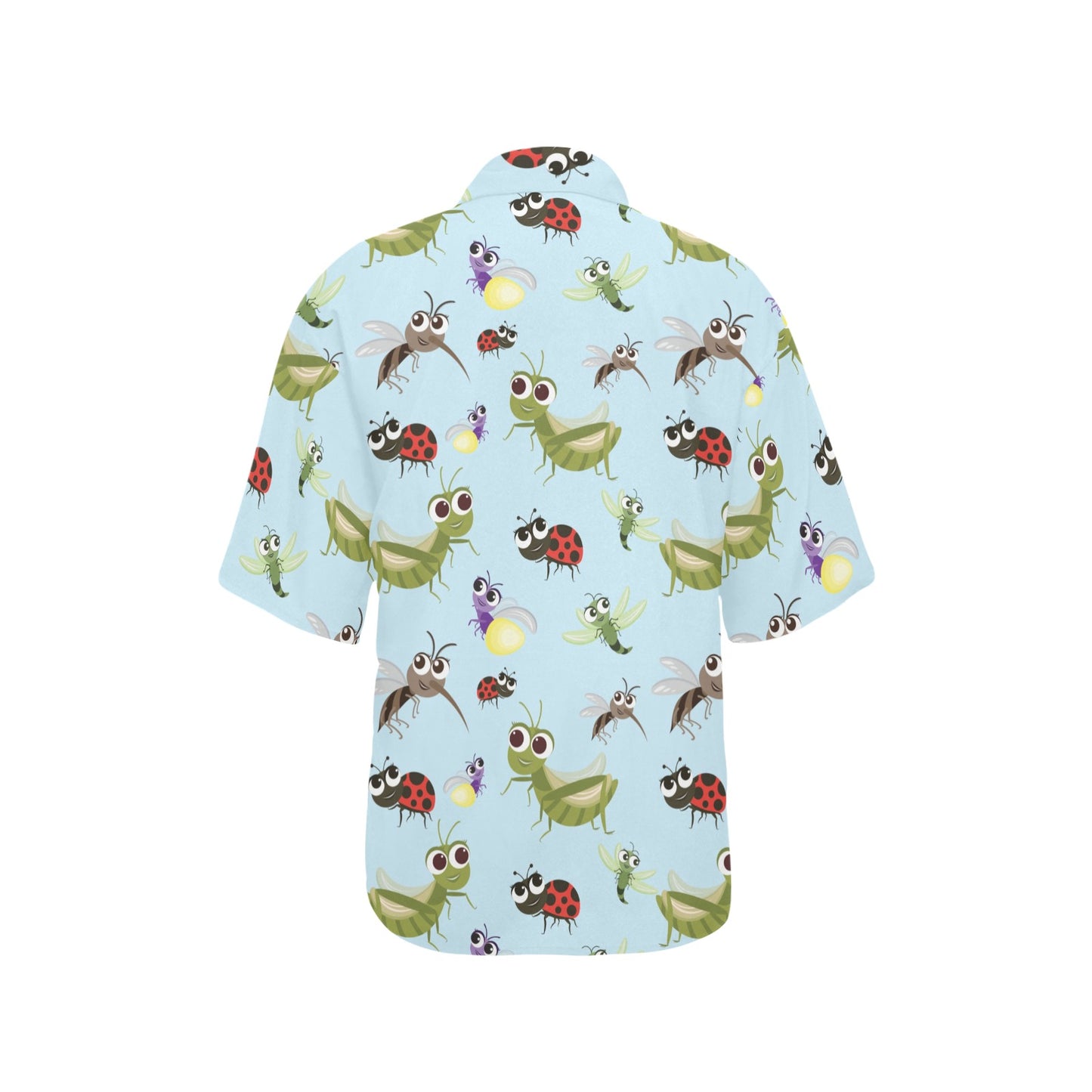Ladybug Pattern Print Design 01 Women's Hawaiian Shirt