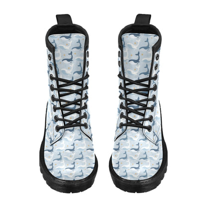 Whale Print Design LKS305 Women's Boots
