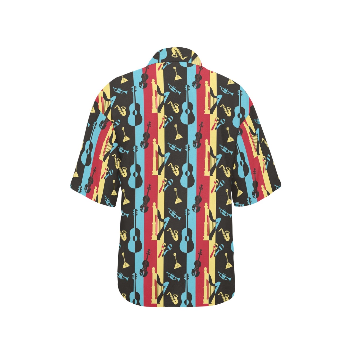 Jazz Pattern Print Design 02 Women's Hawaiian Shirt