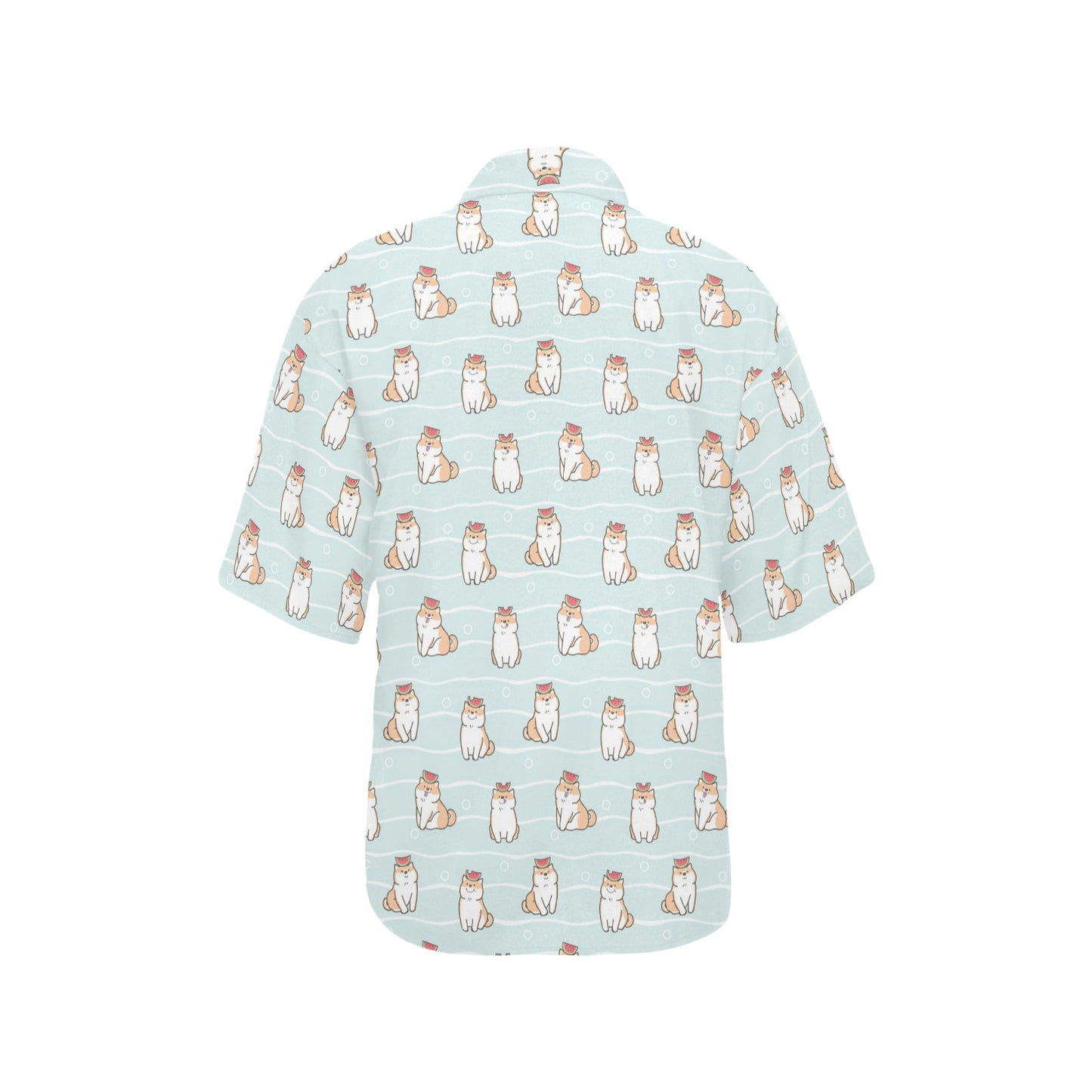 Shiba Inu Print Design LKS3011 Women's Hawaiian Shirt