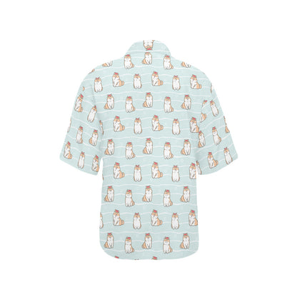 Shiba Inu Print Design LKS3011 Women's Hawaiian Shirt
