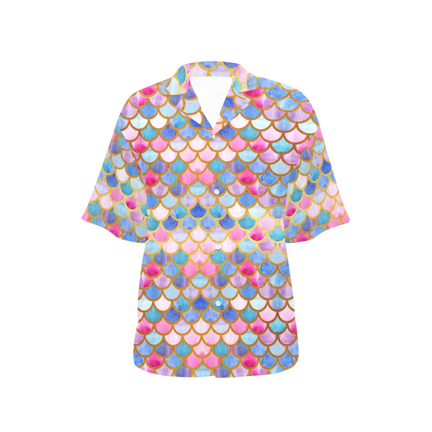 Scales Print Design LKS401 Women's Hawaiian Shirt