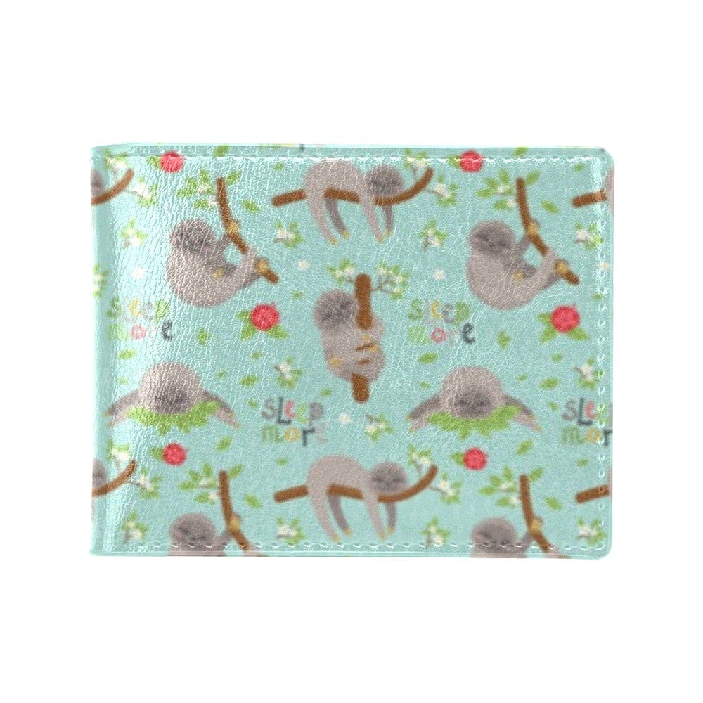 Sloth Print Design LKS305 Men's ID Card Wallet