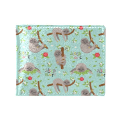 Sloth Print Design LKS305 Men's ID Card Wallet