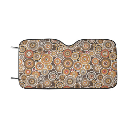 Aboriginal Print Design LKS402 Car front Windshield Sun Shade