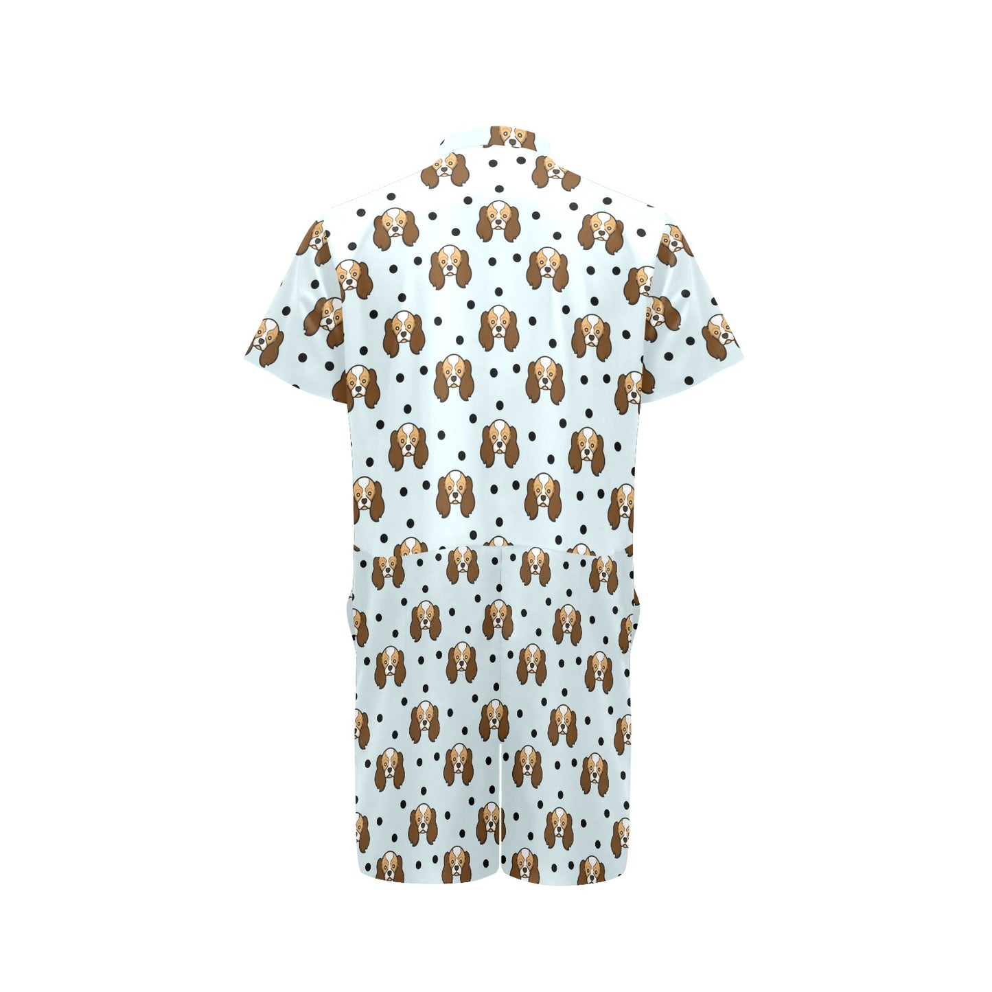 Cavalier King Charles Spaniels Pattern Print Design 02 Men's Romper