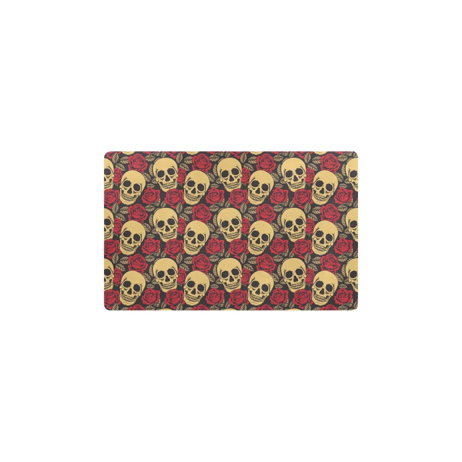 Skull And Roses Print Design LKS302 Kitchen Mat