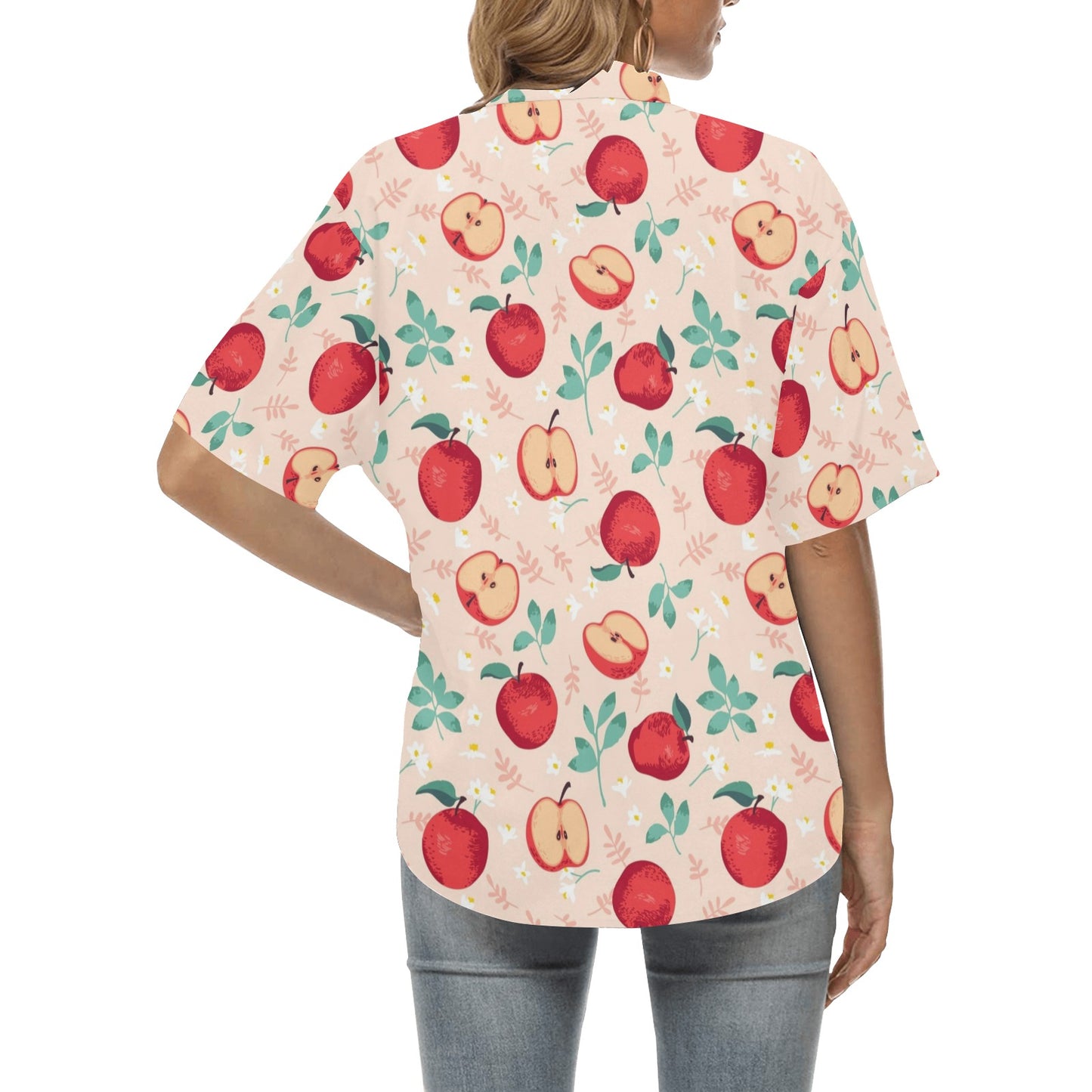 Apple Pattern Print Design AP06 Women's Hawaiian Shirt